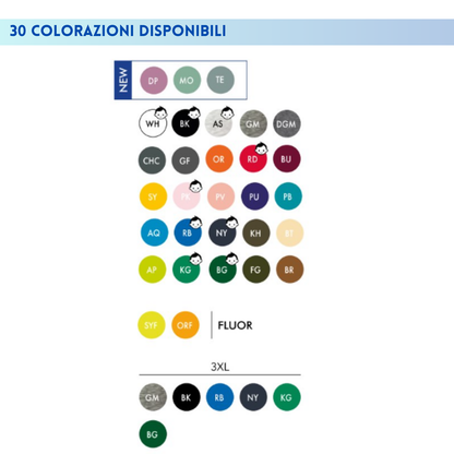 Felpa unisex personalizzata 30 colorazioni | Cod. SWRA290