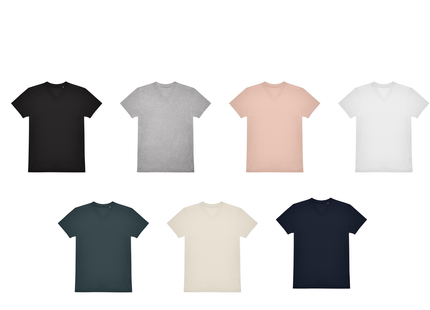 T-shirt collo a V in single Jersey pre-ristretto | Cod. BCTU008