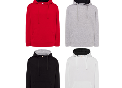 Felpa unisex personalizzata con cappuccio a contrasto | Cod. SWOCECTR