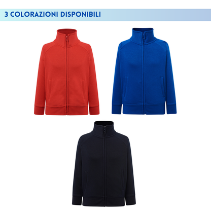 Felpa personalizzata per bambini con zip | Cod. SWRKFUZIP240