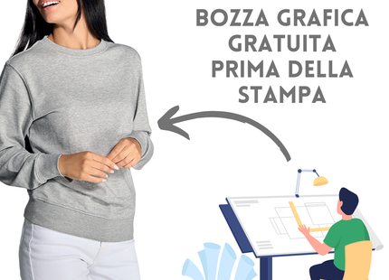 Felpa Donna personalizzata leggera | Cod. SWCRL240