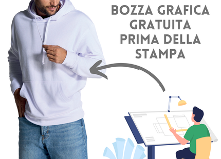 Felpa unisex personalizzata con cappuccio | Cod. SWOCEKNG