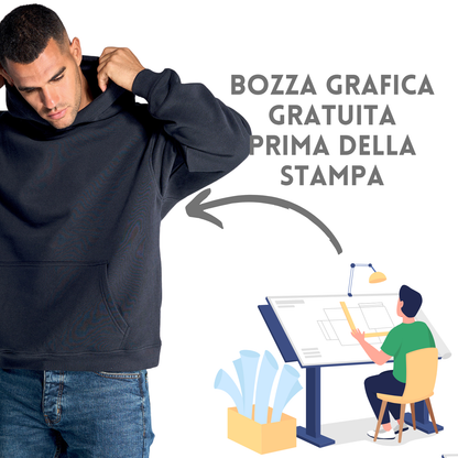 Felpa Unisex Oversize con cappuccio | Cod. SWKNGOVER