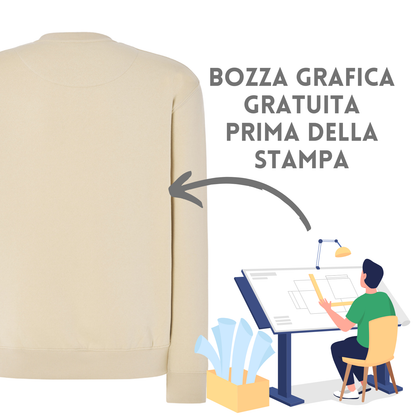 Felpa Unisex Roly a girocollo felpata internamente | Cod. R10703O0