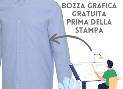 Camicia ricamata classica Oxford da uomo | Cod. 39500500
