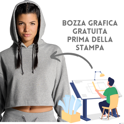 Felpa Donna personalizzata regular cropped | Cod. SWULCROP