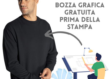 Felpa personalizzata girocollo unisex | Cod. JTSWCR