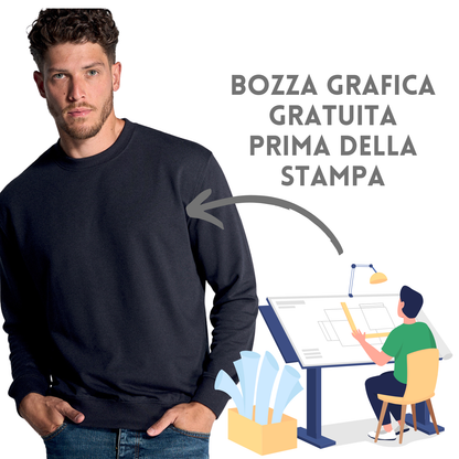 Felpa unisex personalizzata leggera | Cod. SWCR240