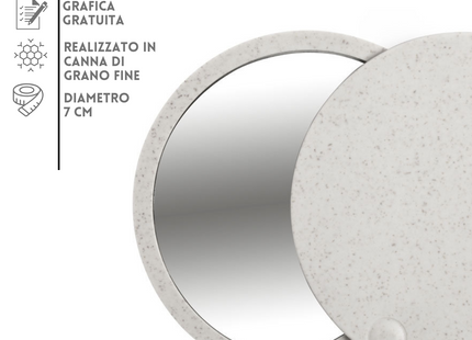Specchietti personalizzati ecologici in canna di grano | Cod. 6554