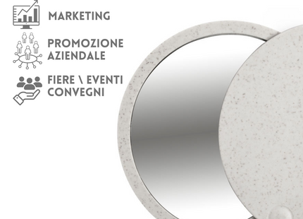 Specchietti personalizzati ecologici in canna di grano | Cod. 6554