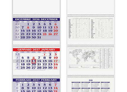 calendario olandese trittico 2027 personalizzato
