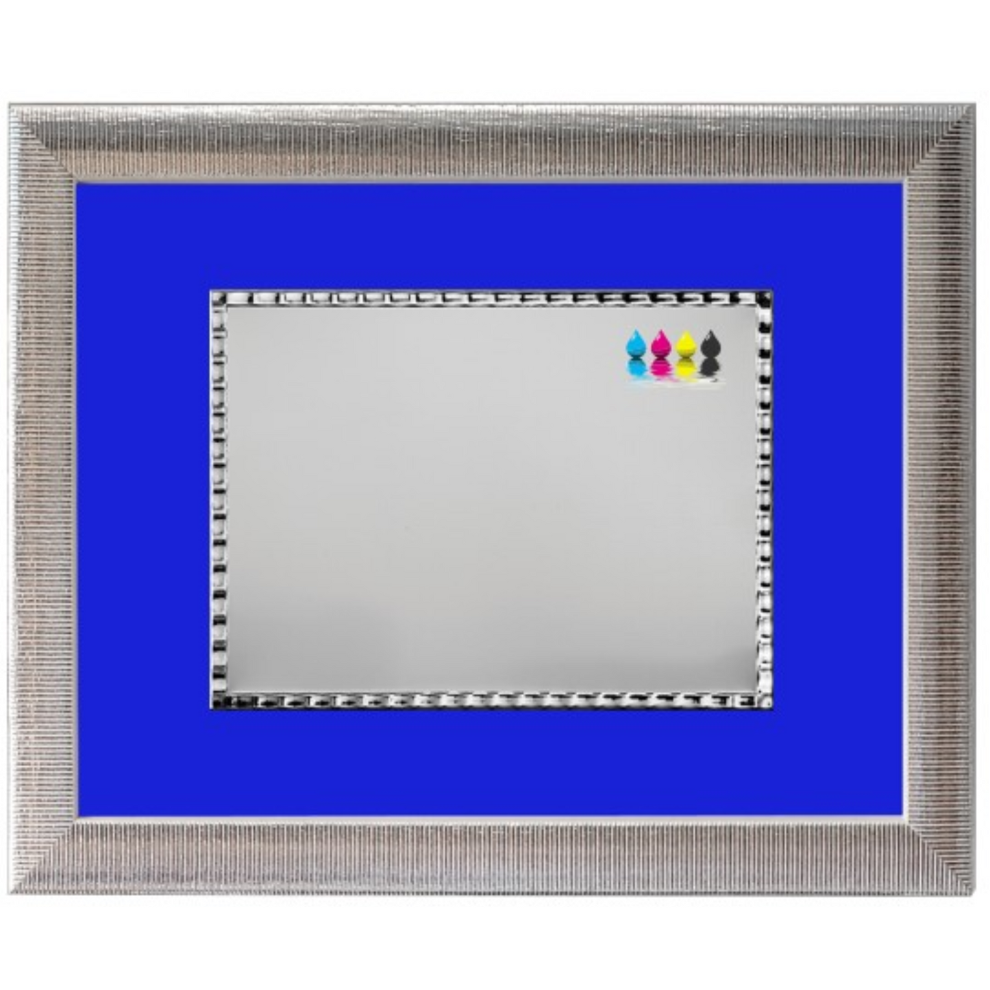 Set targa con cornice 23x23 cm e passepartout | Cod. 21.123