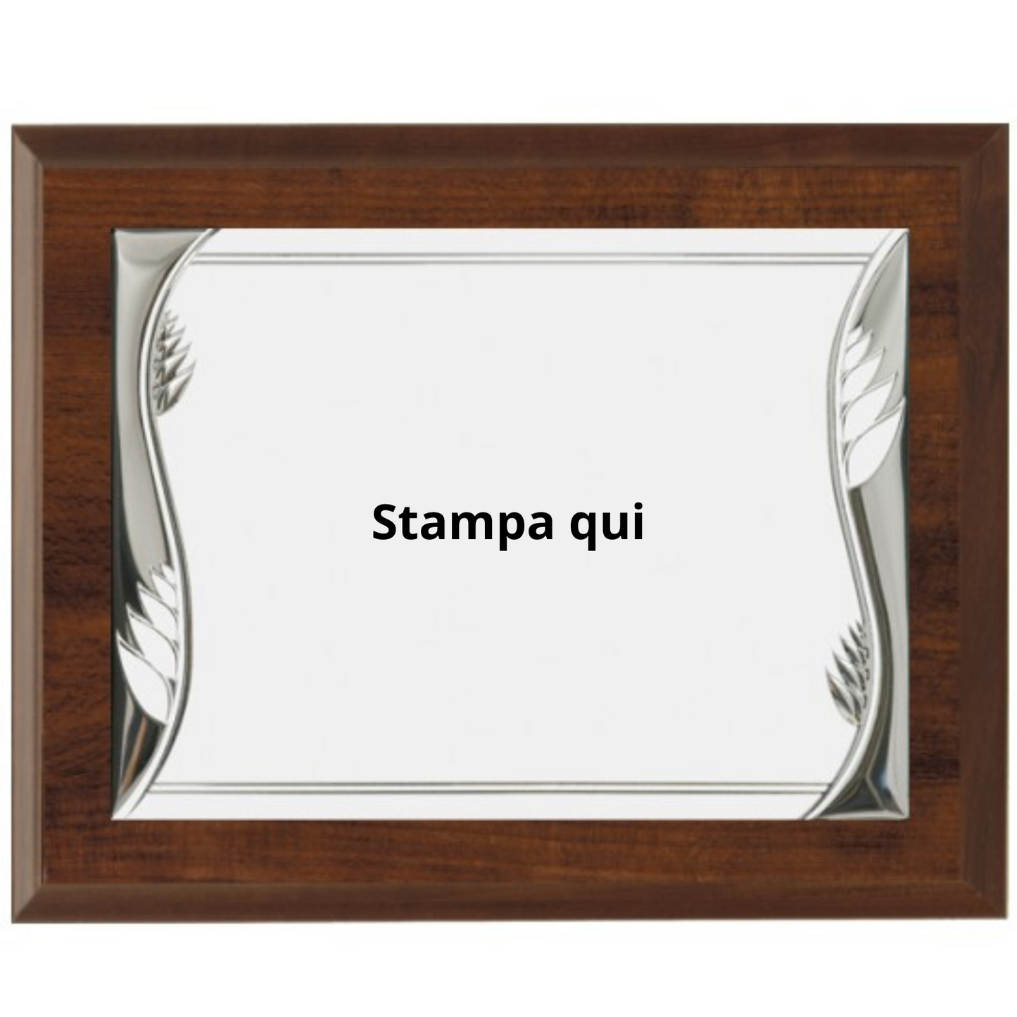 Set targa in metallo con supporto in legno 30,5x22,9 cm | Cod. 19.911