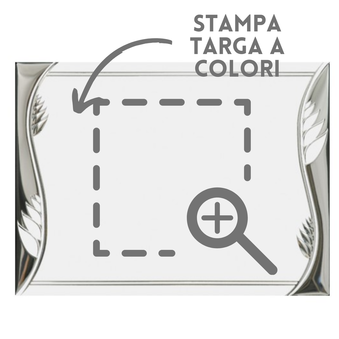 Set targa in metallo con supporto in legno 30,5x22,9 cm | Cod. 19.911