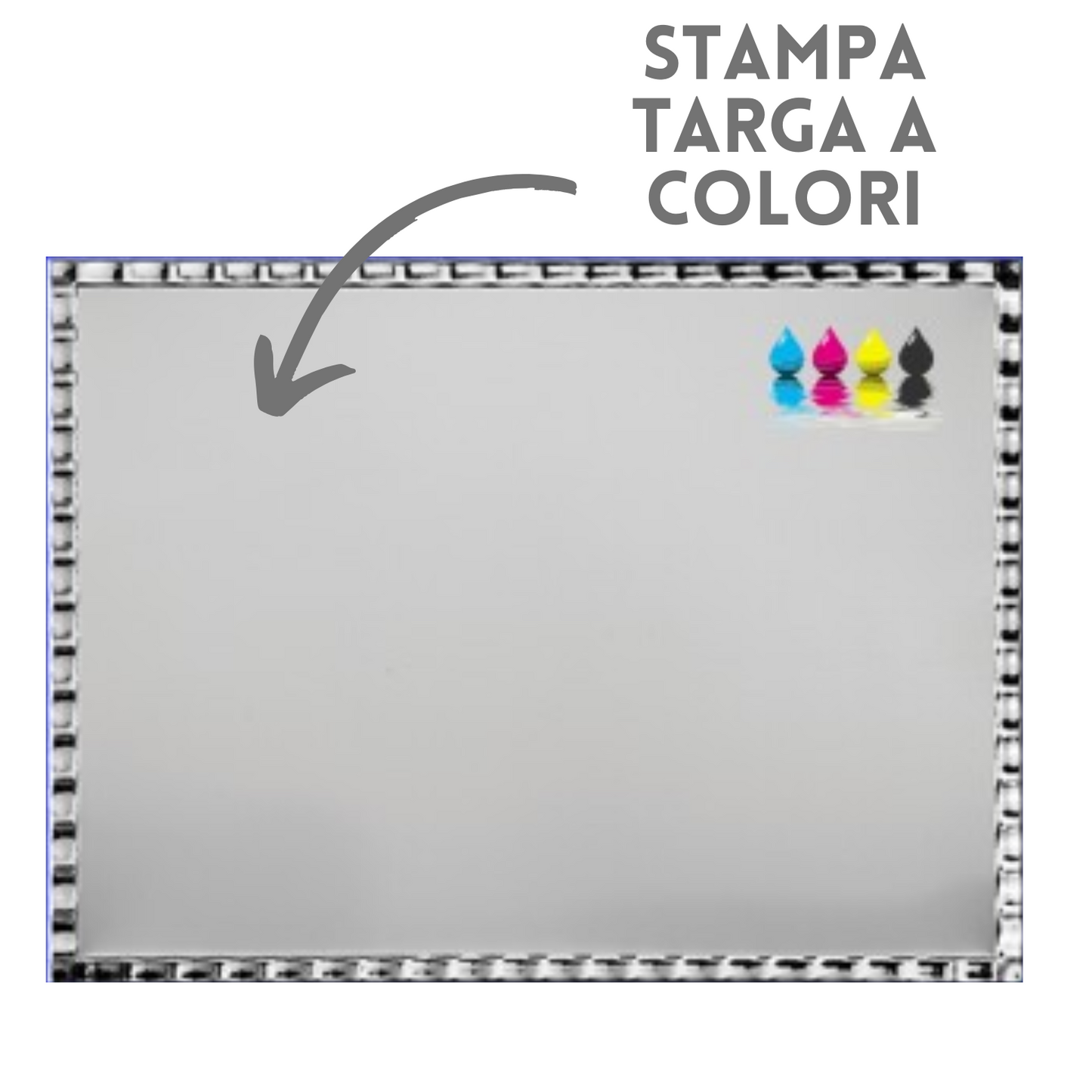 Set targa con cornice 23x23 cm e passepartout | Cod. 21.123