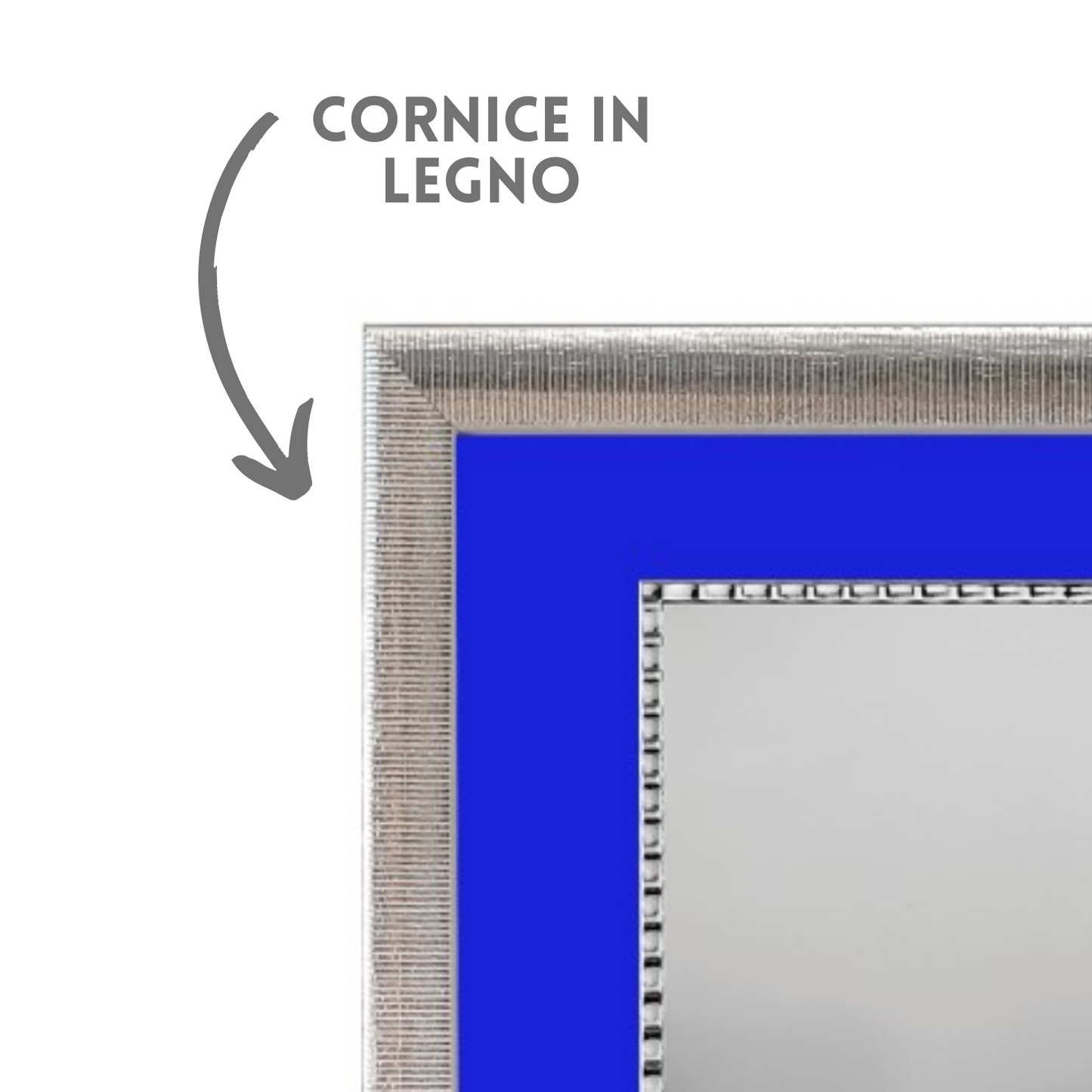 Set targa con cornice 23x23 cm e passepartout | Cod. 21.123