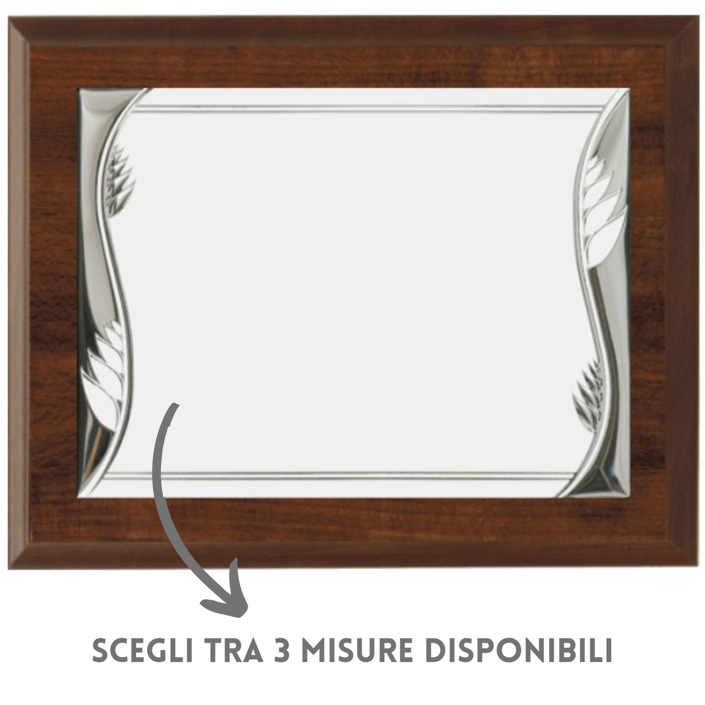 Set targa in metallo con supporto in legno 30,5x22,9 cm | Cod. 19.911