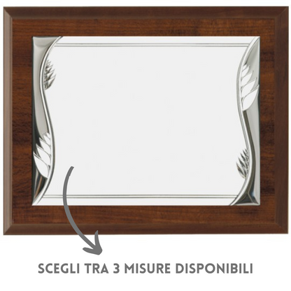 Set targa in metallo con supporto in legno 30,5x22,9 cm | Cod. 19.911
