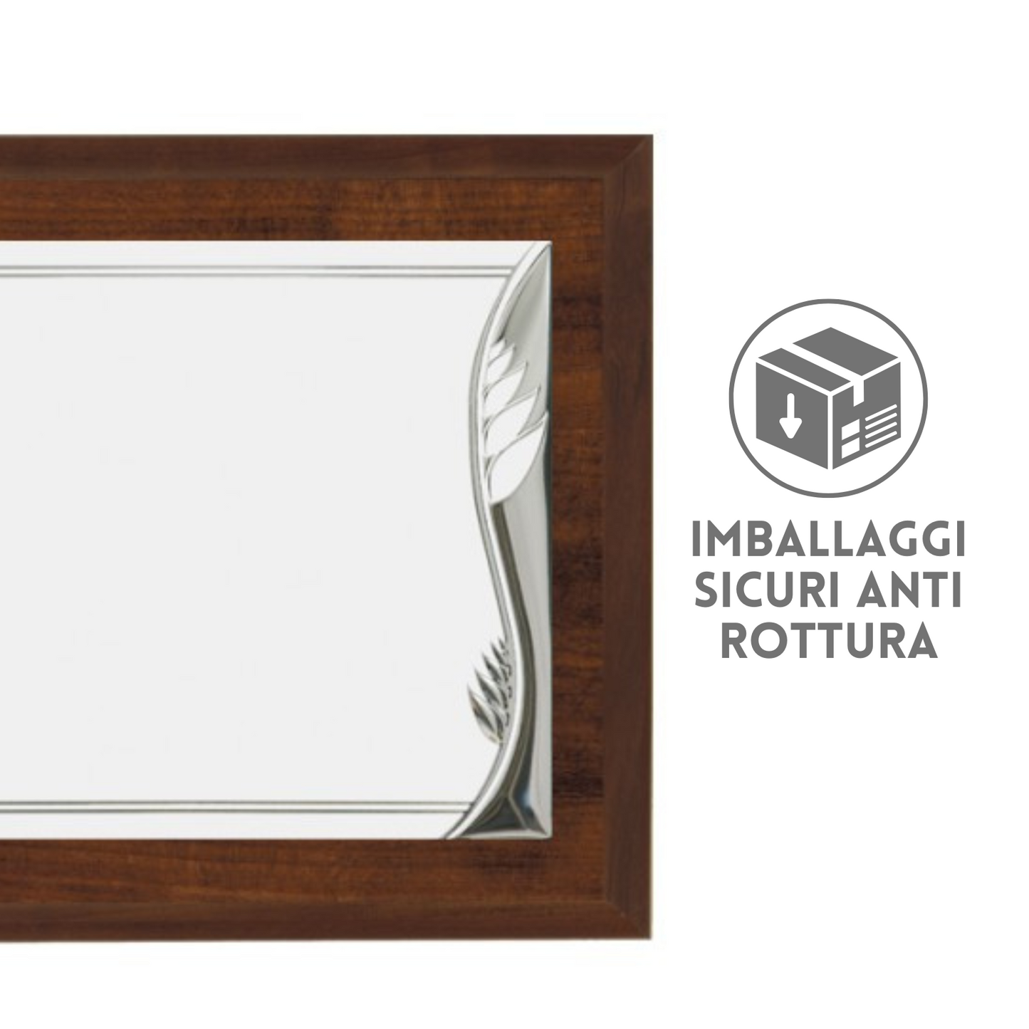 Set targa in metallo con supporto in legno 30,5x22,9 cm | Cod. 19.911