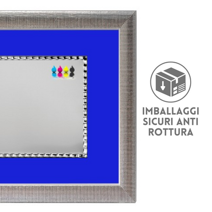 Set targa con cornice 23x23 cm e passepartout | Cod. 21.123
