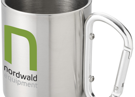 Tazza termica in acciaio inox con moschettone | Cod. Alps