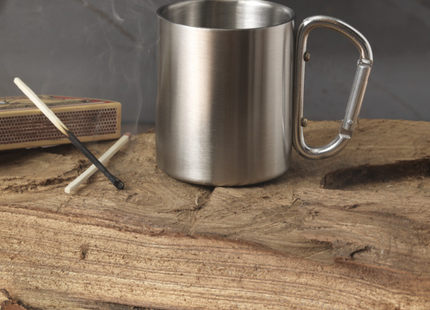 Tazza termica in acciaio inox con moschettone | Cod. Alps