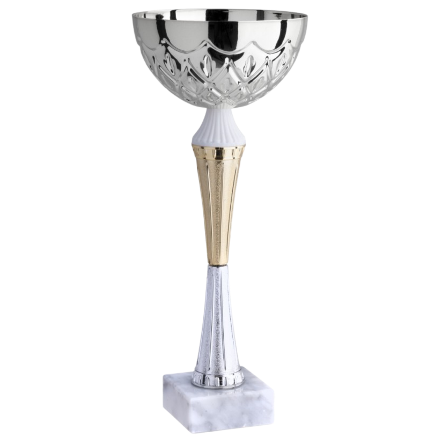Coppa da 30 cm in metallo con base in marmo | Cod. 13.043S