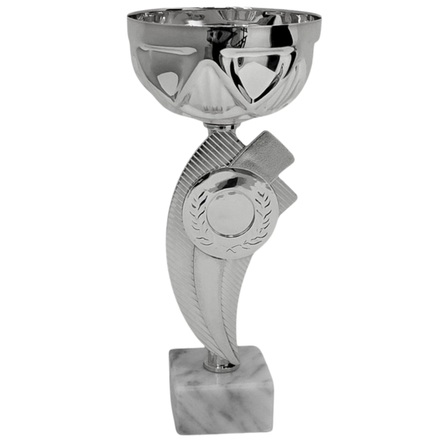 Coppa da 22 cm Silver in ABS con base in marmo | Cod. 13.213S