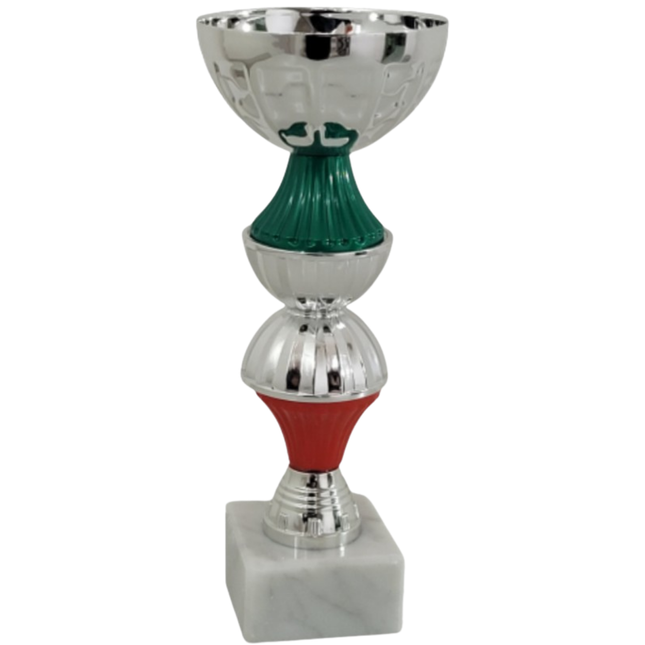 Coppa da 20 cm in metallo con base in marmo | Cod. 13.412S