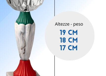 Coppa da 19 cm con tazza in metallo e base in marmo | Cod. 13.391S