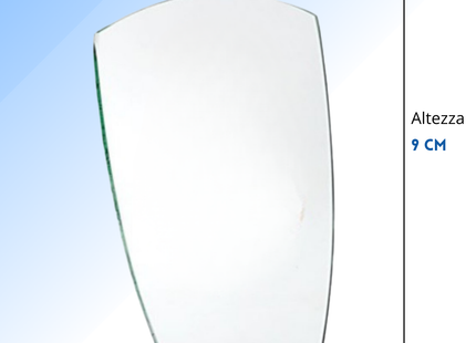 Trofeo in cristallo personalizzato 15x9 cm | Cod. 25.631B
