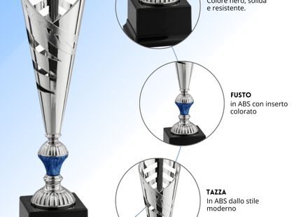 Coppa da 41 cm in ABS con base nera | Cod. 12.911S