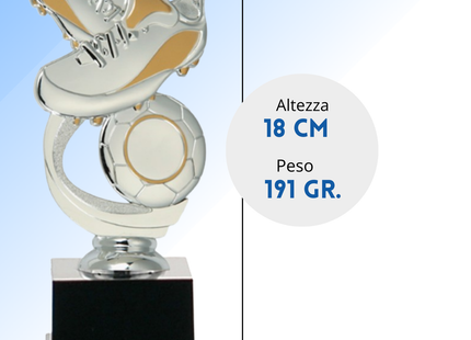 Premio calcistico da 18 cm personalizzato | Cod. 14.501A.6
