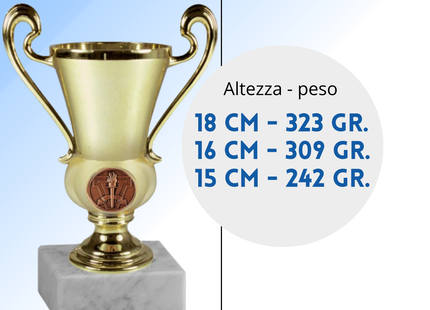 Tris di premiazioni 18 - 16 - 15 cm | Cod. 13.309