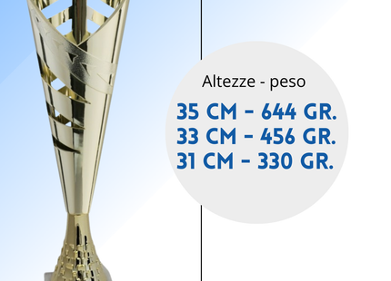 Coppa da 31 cm in ABS con base in marmo | Cod. 13.193G