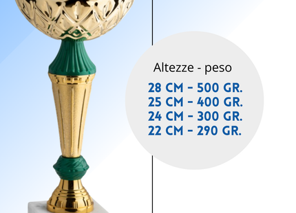 Set di 4 premiazioni 28 - 25 - 24 - 22 cm | Cod. 13.589G