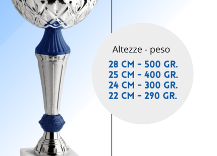 Set di 4 premiazioni 28 - 25 - 24 - 22 cm | Cod. 13.589S