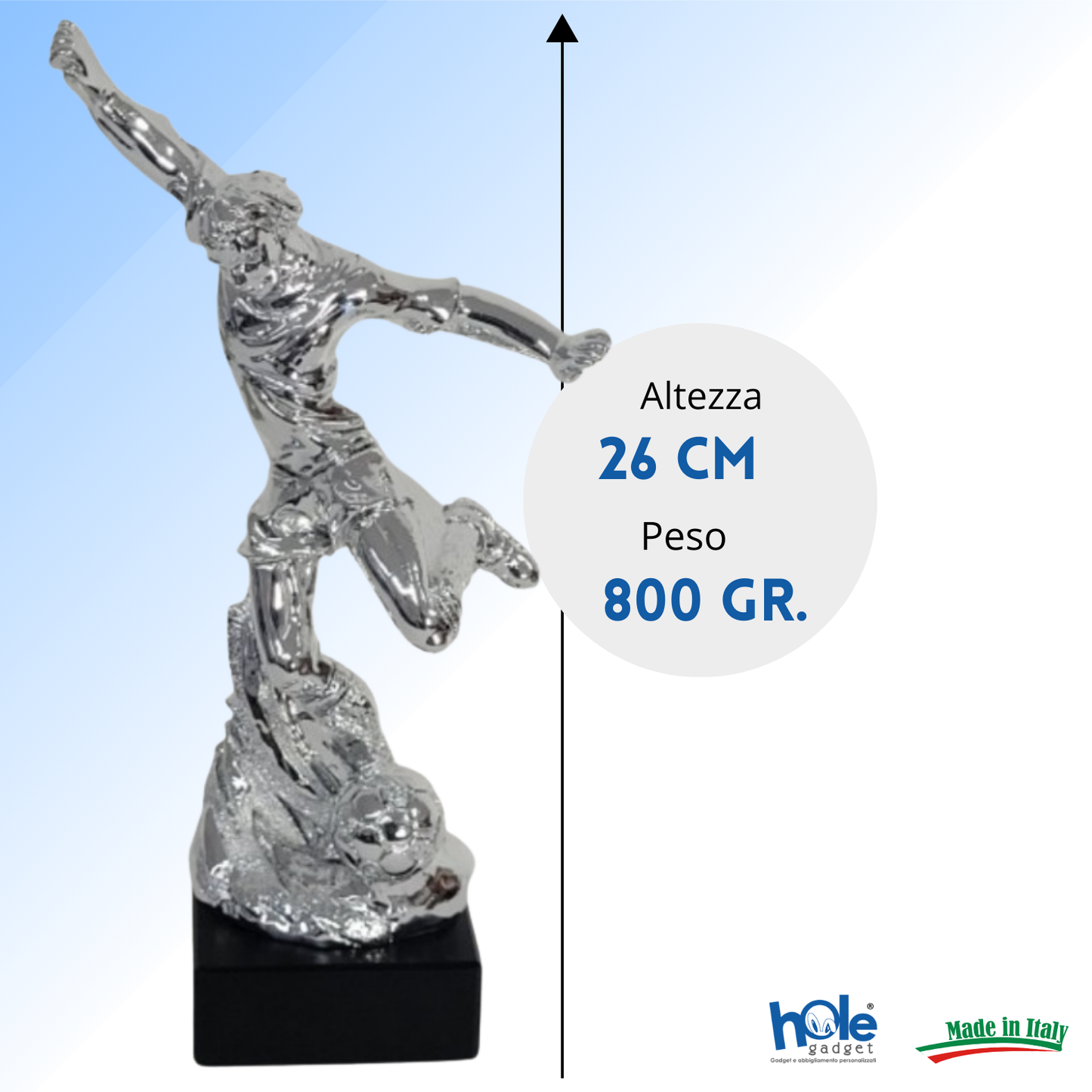 Premio calcistico personalizzato 26 cm | Cod. 14.550A