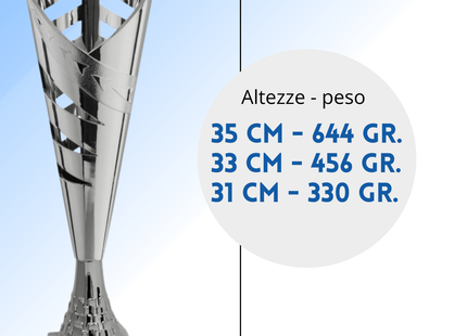 Coppa da 33 cm in ABS con base in marmo | Cod. 13.192S