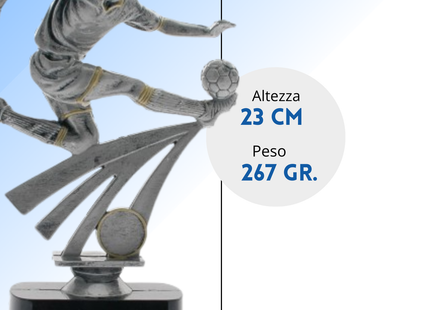 Premio calcistico da 23 cm personalizzato | Cod. 14.500A