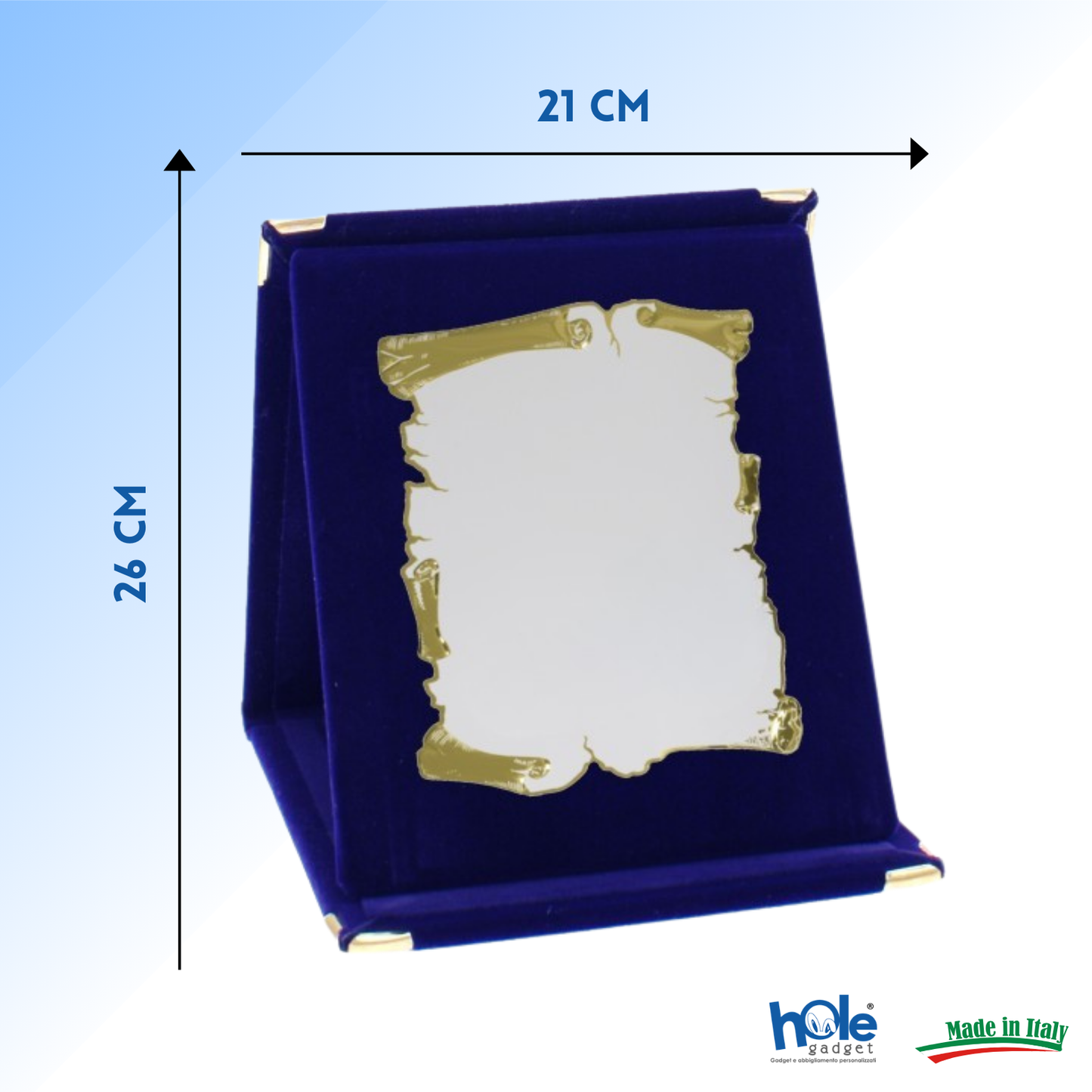 Targa personalizzata con astuccio 21x26 cm | Cod. 19.17.21B