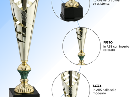 Tris di premiazioni economiche 41 - 40 - 39 cm | Cod. 12.919G