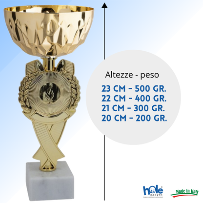 Set di 4 premiazioni 23 - 22 - 21 - 20 cm | Cod. 13.609G