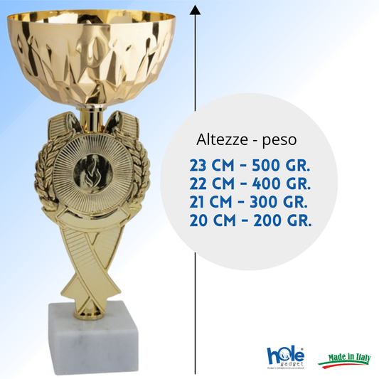 Set di 4 premiazioni 23 - 22 - 21 - 20 cm | Cod. 13.609G