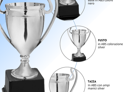 Coppa da 20 cm in ABS con base nera | Cod. 12.993