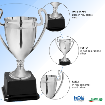 Coppa da 22 cm in ABS con base nera | Cod. 12.992