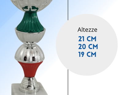 Tris di premiazioni 21 - 20 - 19 cm | Cod. 13.419S