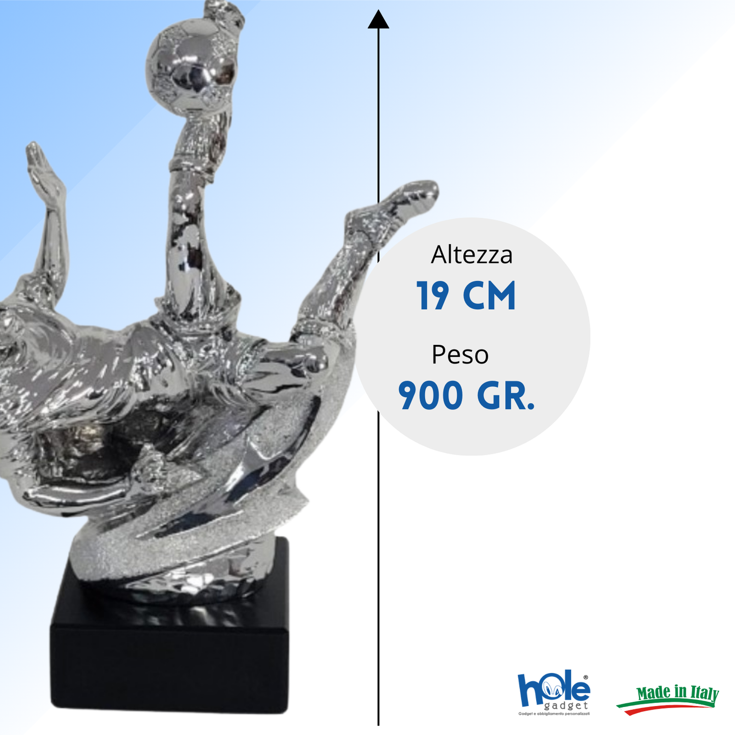 Premio calcistico personalizzato 26 cm | Cod. 14.550C