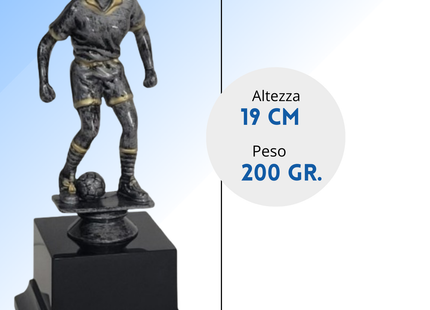 Premio calcistico femminile da 19 cm personalizzato | Cod. 14.506A