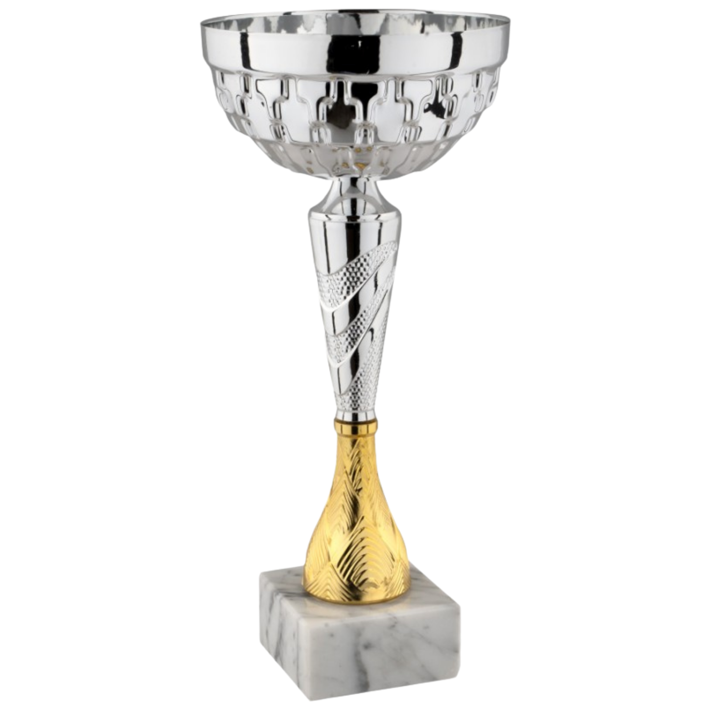 Coppa da 30 cm con tazza in metallo e base in marmo | Cod. 13.542S